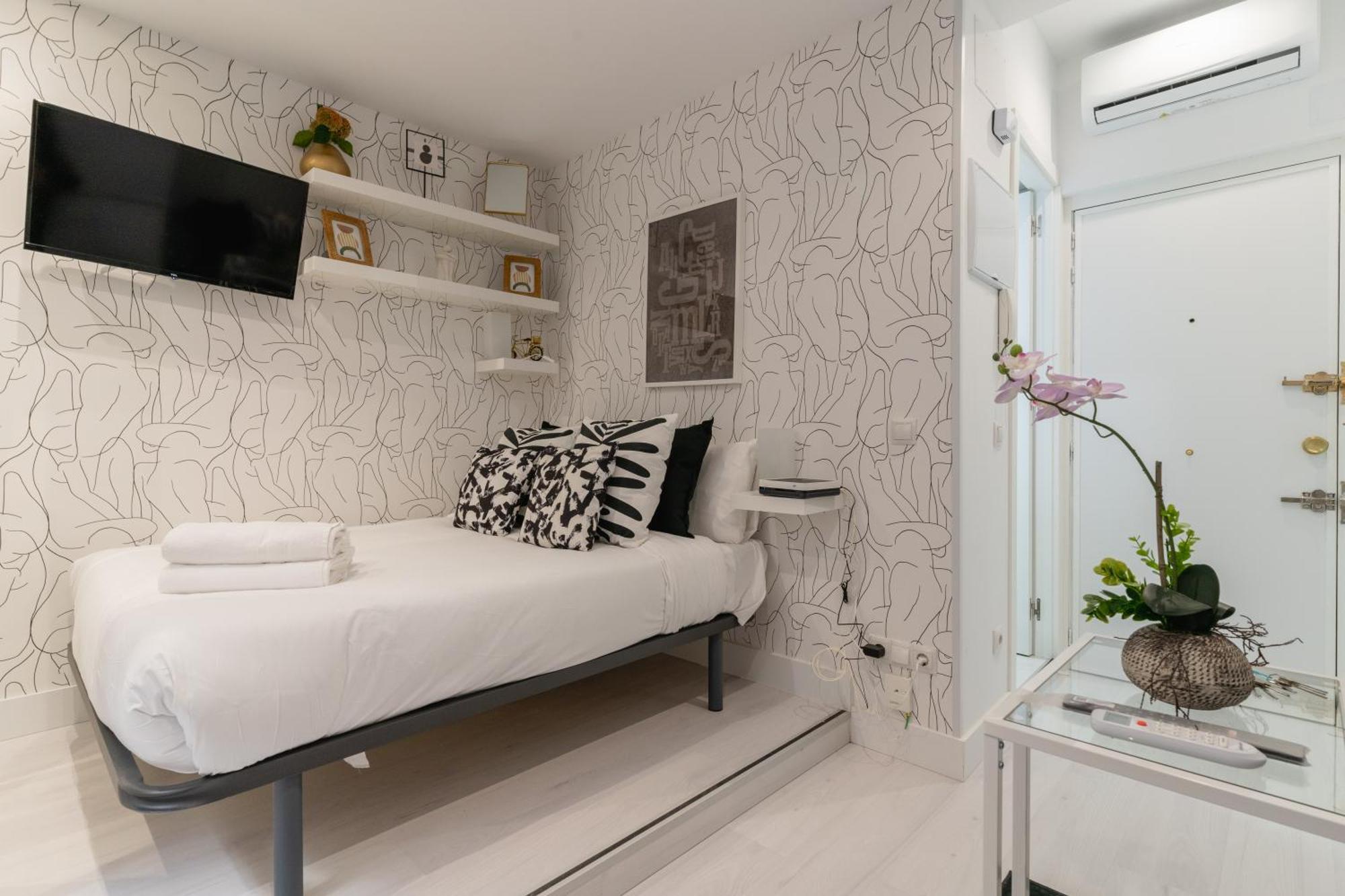 Modern Studio-1Bathroom-Chueca Madrid Eksteriør billede